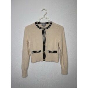 J Crew Womens Cashmere Sweater Lady Jacket Cardigan Sz S Preppy Old Money Crop